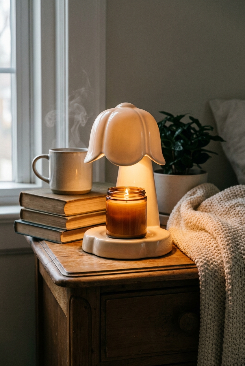 Flower Candle Warmer Lamp with Timer