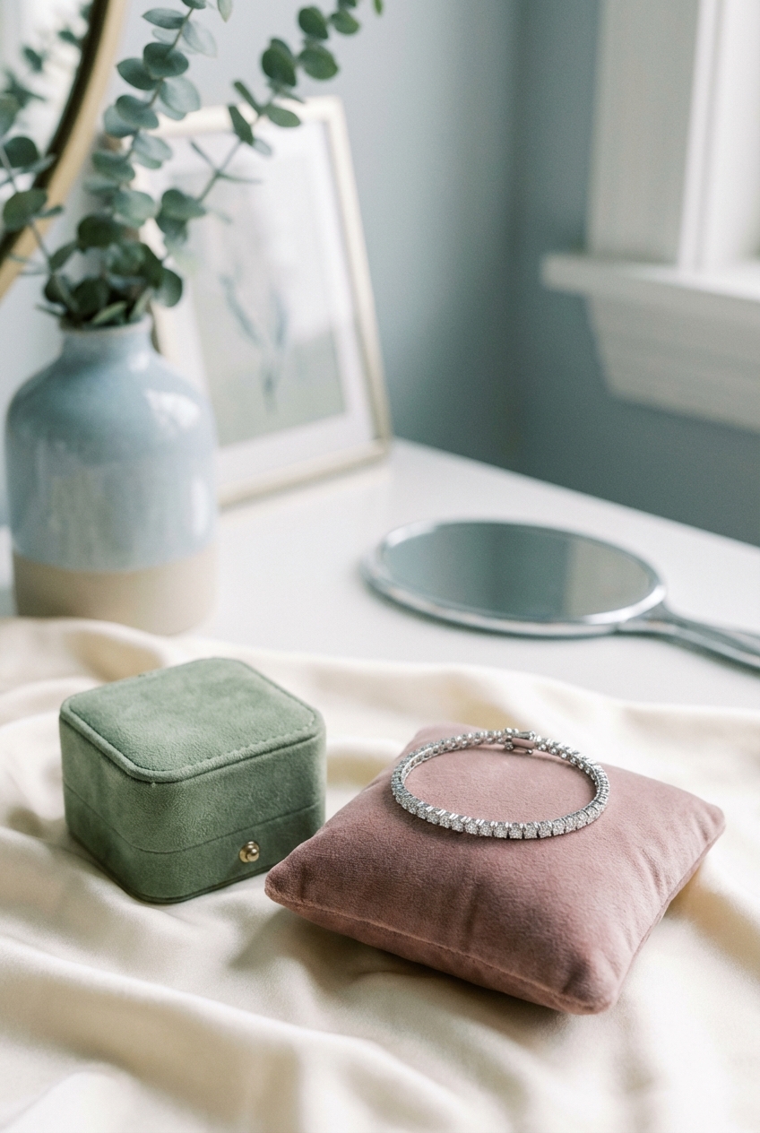 Lab Grown Diamond Tennis Bracelet Sterling Silver